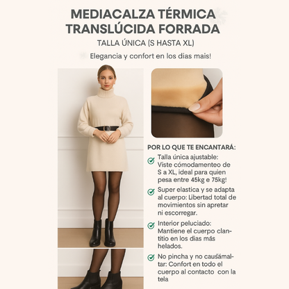Panty “Aquece & Modela” – Translúcido, Térmico, Durável | LIQUIDACIÓN POR CIERRE