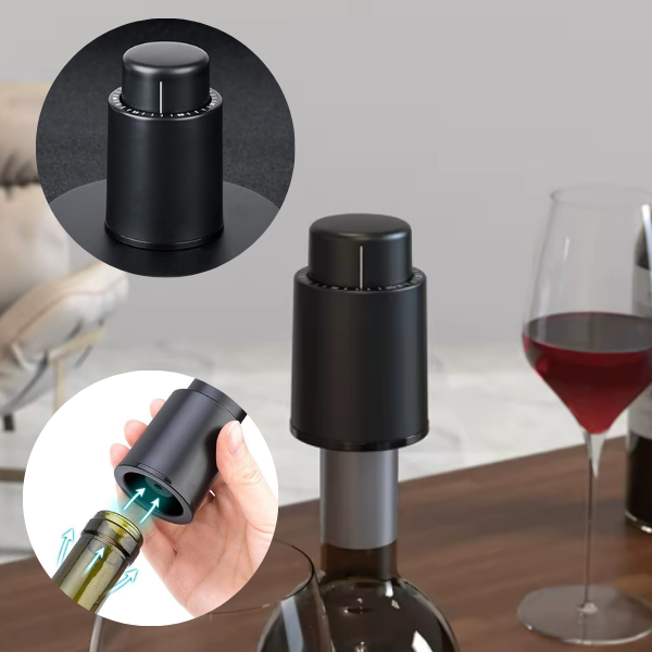 Abridor de vino eléctrico con tapa