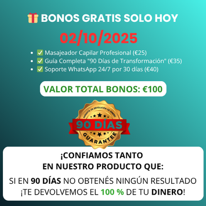 [Compra 1, Lleva 3] Serum GreenMoon – Cabello Fuerte, Raíces Sanas, Sin Caspa - Tónico Capilar 90 Días