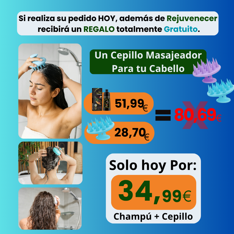 [Compra 1, Lleva 2] BlackHair Pro 3-en-1 – Color & Cuidado Natural Rejuvenece Tu Cabello Hasta 10 Años• ÚLTIMAS UNIDADES EN STOCK
